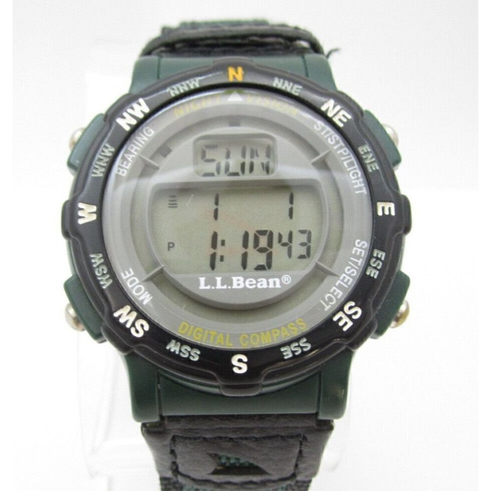 Men's Freestyle LL‎ Bean Quartz WR Digital Compass Outdoor Round Watch (G154)